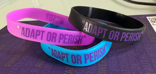 "Adapt or Perish" Wristbands (Pack of 3)
